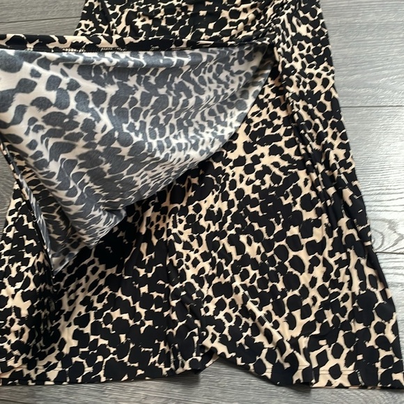 Lauren Ralph Lauren brocade Animal Print Front Ruched Sleeveless Dress Size 12 - Picture 7 of 11